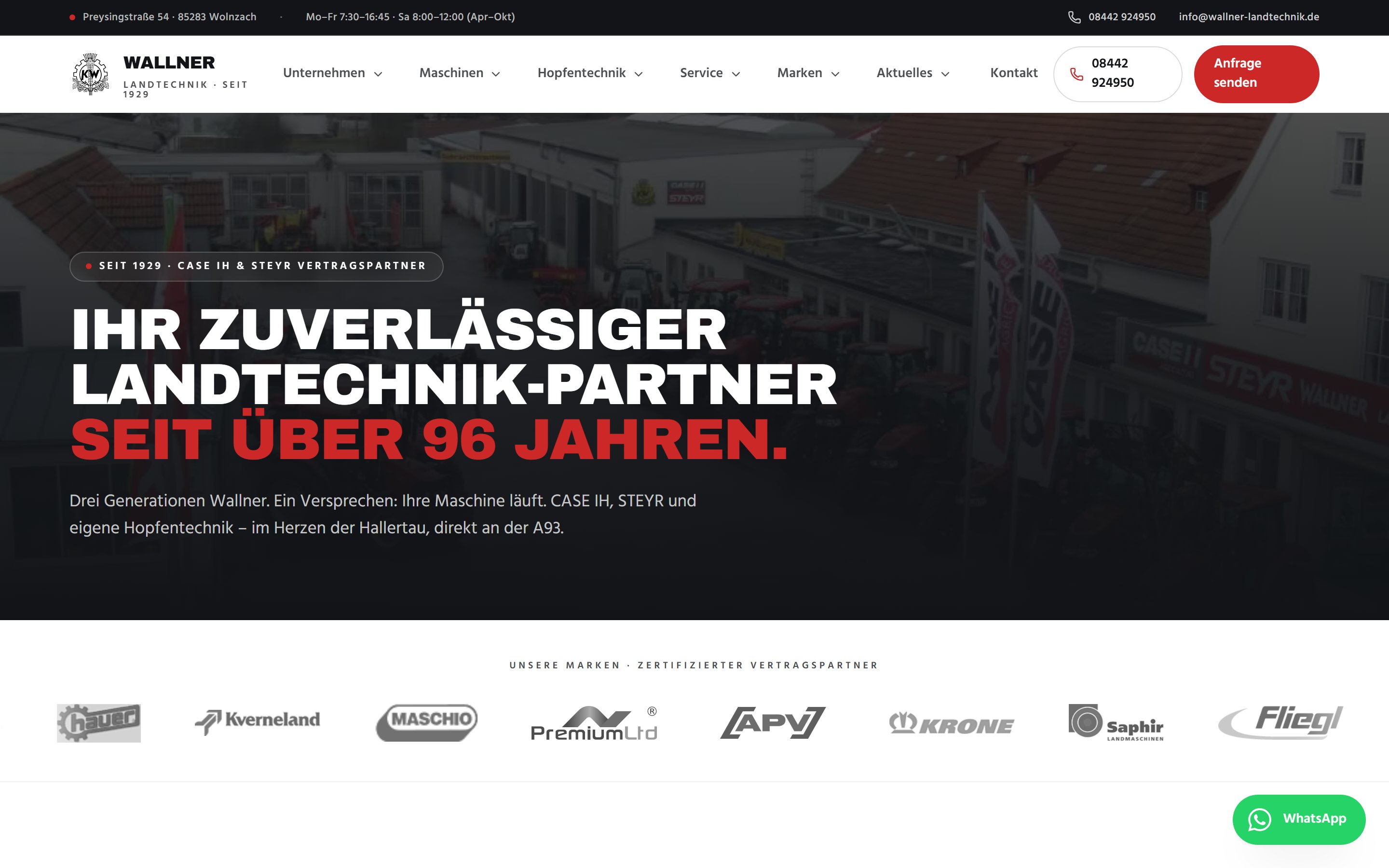 Website Wallner Landtechnik